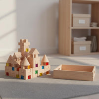 32 Pieces Translucent Acrylic Blocks Child-Centered Influenced Translucent Building Blocks  Creativity Light and Shadow Toy for Young Children