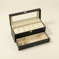 Multi-Functional Watch Box with Drawer Space-Saving Organizer for Closet
