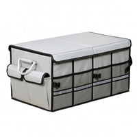 Car Trunk Storage Box with Lid Space-Saving for Travelers, Campers