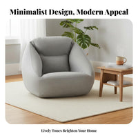 cleanable Inflatable Fabric Armchair Removable Cover Air Sofa Minimalist Design Indoor Seating Quick Inflation for Students, Renters, Living Room, Balcony, Apartment, film viewing