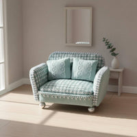 Modern Design 1:12 Miniature Sofa Set Realistic Feature Miniature Double Sofa Exquisite Craftsmanship