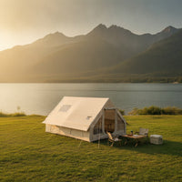 Large Inflatable Tent with Chimney Port Jack Heavy-Duty Inflatable Cabin Tent Long-Lasting Portable for Families