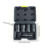 5 Pieces Nut Extractor Socket Set Impact-Grade Nut Extractor Set Universal Bolt Remover Kit for Mechanics, Hobbyists