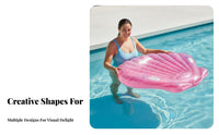 Novelty Water Pool Enjoyment Designs Inflatable Pool Lounger Bright Colors Water Vehicle Water Lounger for Adults, Kids, Vacation, Beach, Lake