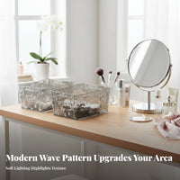 Transparent Makeup container Clear Design Cosmetic container accessible-topuncovereduncoveredtop reachibilityibility for Bedroom