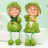 Creative Design Dangling Leg Doll Display Decoration Sitting Doll Figurine Hand Painted Home Decor Lifelike for Tv Cabinet