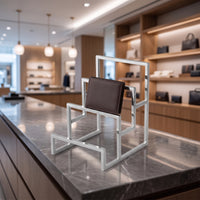 3-Layer Wallet Display Rack Compact Wallet Display Holder Sleek Minimalist for Boutiques, Shelves