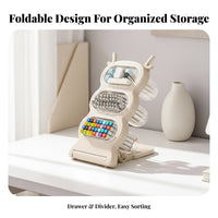 Desktop Pen and Pencil Holder Clear View Design Slanted Pen Holder Easy Access Detachable Stationery Holder for Kids, Home Office, Classroom