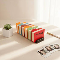 Expandable Base Desktop Instant Photo Album Desktop Mini Photo Organizer for Office, Bookshelf