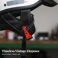 Japanese Design Bowl Helmet 3C Certified Retro Half Helmet Quick Release Buckle Guard Headwear for Cruiser Riders, Summer Riding, City Commuting
