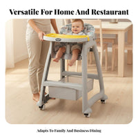 Infant High Chair Multi-Functional Design children's Dining Chair Easy to Clean Portable Feeding Seat with Tray for Infants, Restaurant, Hotel