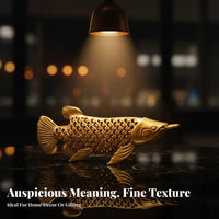 Good Fortune Symbol Fortunate Dragon Aquatic Creature Figurine Brings Prosperity Hollow Metal Aquatic Creature Sculpture Festive Decor