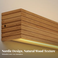 Energy Saving Wooden LED Wall Light Flicker-without Flicker Nordic Design Wall Lamp Easy Installation Nordic Design Bedside Lamp for Homeowners, Hotel Owners, Interior Designers, Bedroom, Entryway, Stairway, Living Room