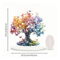 Flat Design Acrylic Tabletop Decoration Waterproof 2D Acrylic Ornament Colorful Flower Butterfly Ornament Decorative for Home Display