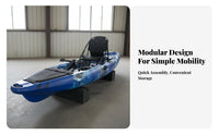 Pedal Drive Fishing Kayak Adjustable Rod Holder Foot Pedal Propulsion Device Multiple Storage Compartment Es Kayak Foot Propeller System for Kayakers