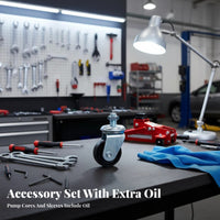 Heavy Duty Floor Lifting Device Universal Joint Floor Lifting Device Caster Wheel for Mechanics, DIY Enthusiasts, Garage, Workshop