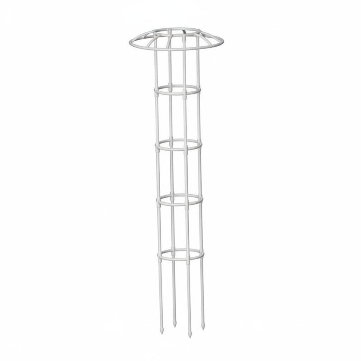 Outdoor Use Umbrella Trellis Strong Metal Multi-Loop Plant Support Easy to Place Clematis Support Frame Rust-Resistant for Potted Plants, Balcony