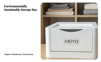 Trendy Design Stackable Storage Box with Doors Large Capacity Two-Way Reach Storage Container Easy Assembly Plastic Organizer with Lids Complimentary for Homeowners, Apartment Dwellers, Kids Room, Bedroom, Closet, Office
