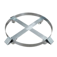Drum Trolley with Casters Drum Cart with Swivel Casters Galvanized Barrel Mover for Warehouses, Workshops