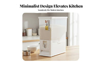 Airtight Seal 15kg Rice Storage Container Large Capacity Measuring Rice Bin with Drawer Single-Press Dispensing for Kitchen