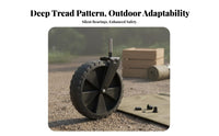 Camping Cart Wheel Black Replacement Wheel Hardware for Yard Working