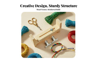 Wooden Braiding Frame Solid Wood Wooden Bracelet Maker Adjustable Rope Weaving Frame for Crafters, Beginners