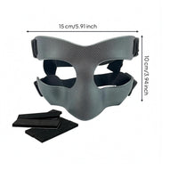 Impact-Resistant Athletic Face Guard Adjustable Straps Molded Face Guard Mm Pads for Basketball Training