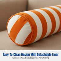 Minimalist Plush Candy Stripe Pillow, Christmas Cylinder Pillow, Decorative Pillow for Sofa, Bed, Car, Office