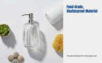Nordic Style Lotion Dispenser Bottle, Press Pump, Transparent, Premium Design, Ideal for Bathroom, Hotel, Restaurant