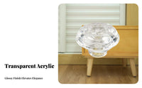 Transparent Design Single Hole Furniture Handle Simple Installation Clear Acrylic Knob Easy to Install