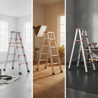 Step Ladder Ladder Aluminum Double-Sided Ladder Non-Slip for Homeowners, Photographers, Home Maintenance, Indoor Work, Photography Studio