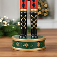 Bears Nutcracker Collectible Glitter Drum Nutcracker Holiday Decor for Party