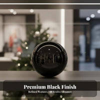 24 Pieces Black Christmas ornament Set Electroplated Hanging Bauble Multi-Finish