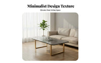 Small Space space-efficient dual-level Rectangular Table Minimalist Design Living Room Furnishing High-End Feel Home Furniture Easy to Clean for Homeowners, Families, Parents, Lounge Area, Office