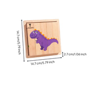 Wooden Picture Puzzle Printed Graphics Wood Picture-Building Blocks Children's Toy