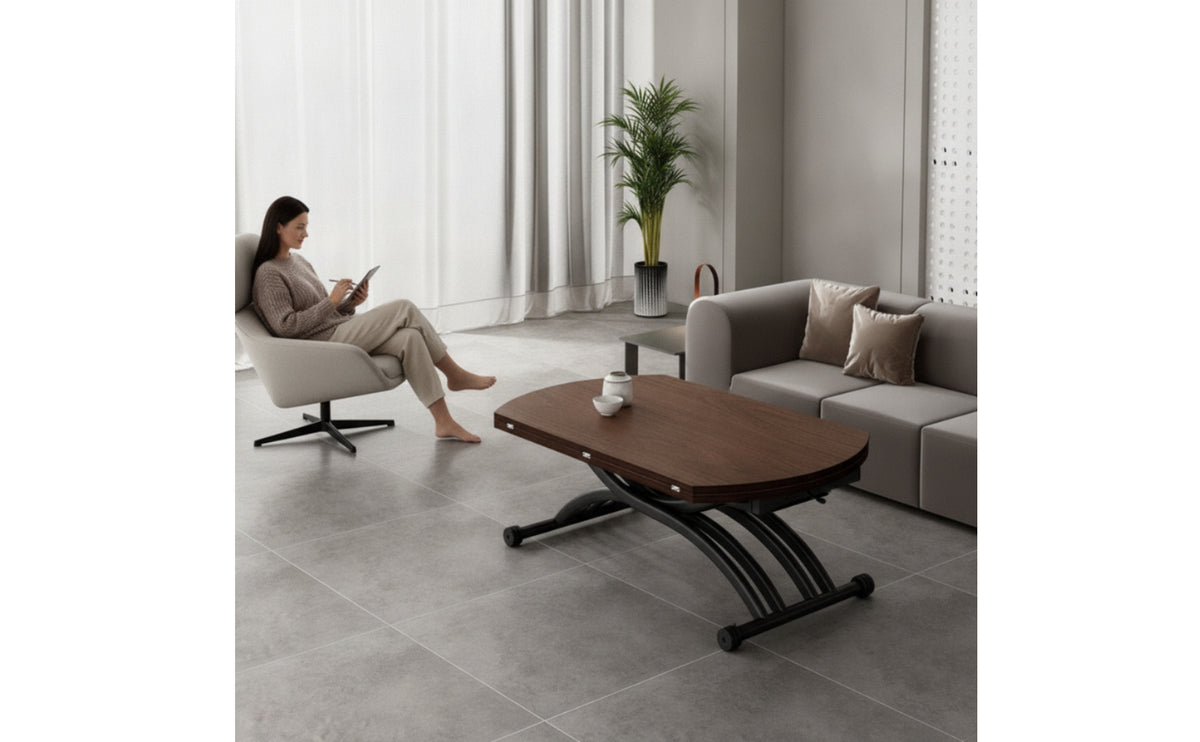 Liftelevating Coffee Table Space-Saving Coffee Table with Lift Top Mobile Workstation for Living Room, Small Apartments
