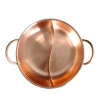 Copper Hot Pot with Divider Heavy Duty for Family Gatherings
