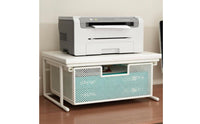 Printer Stand with Drawer Sturdy Desktop Printer Wooden Top Top Desktop Shelf for Study Room