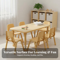 Height Adjustable Kids Table Graffiti-Resistant Surface Adjustable Height Kids Table Easy to Clean Childrens Drawing and Study Desk for Young Children