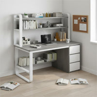 Easy Assembly Student Study Desk Set Sturdy Construction Simple Computer Table and Chair Home Office Desk with Chair for Students