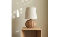 Table Lamp with Rattan Base Decorative Rattan Table Lamp Warm White for Bedroom
