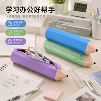 Silicone Pencil-Shaped Pencil Case, Soft and Easy to Clean