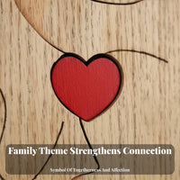 Wooden Family Puzzle Customizable Bear Figurines Meaningful Decor for Moms