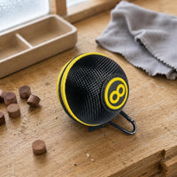 1680D Cue Ball Case Textured Woven Round Cue Ball Pouch Zipper Closure Carabiner Clip