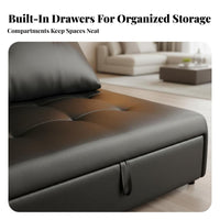 Multi-Functional Pull-out Sleeper Lounger Convertible Design Pull-out Sleeper Chair Space-Saving Sofa Bed Adjustable Backrest for Apartment Dwellers, Guests, Students, Living Room, Small Areas, Bedroom