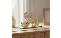 Freestanding Mother's Day Wooden Ornament Heartfelt Message MOM Letter Table Decor Polished Finish Mothers Day Desk Sign Lightweight for Birthday Party