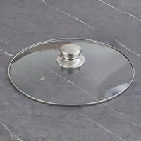 Pan Lid for Frying Pan Replacement, Tempered Glass Saucepan Lid with Stainless Steel Handle, Universal Fit Pot Lid and Wok Lid