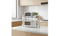 Countertop Microwave Shelf Expandable Microwave Oven Rack No Drill Oven Organizer Rack