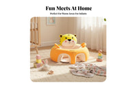 Anti-Fall Design Inflatable infant Training Seat with Radish Toy Soft and Comfortable Infant assist Chair Skingentle for Infants, young children, Parents, Sitting training Feeding, Nursery, Playroom