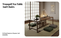 Tranquil Design Tea Table Minimalist Design Chinese Design Tea Table Smooth Polished Finish Living Room Furniture for Business Owners, Adults, Office